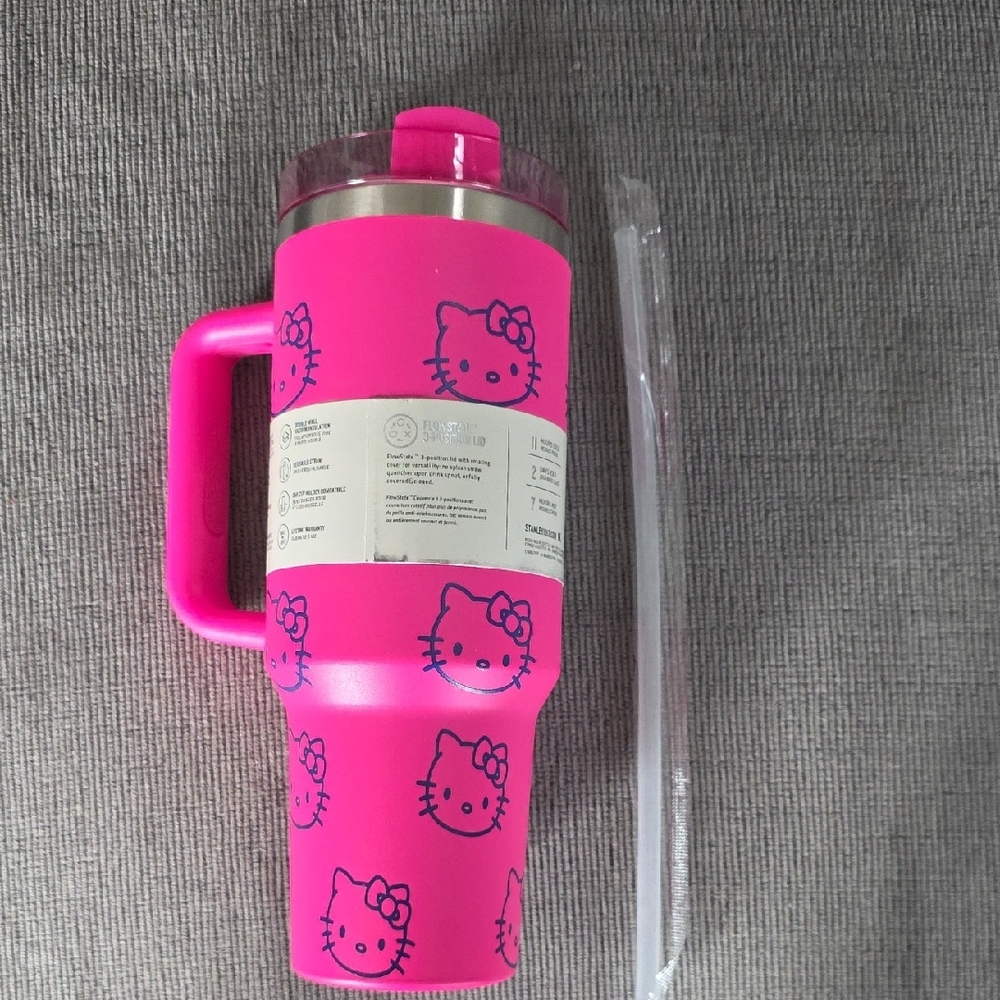Stanley Hello Kitty Hot Pink Quencher H2.0 Tumbler with Straw, 40oz., New - Picture 4 of 10